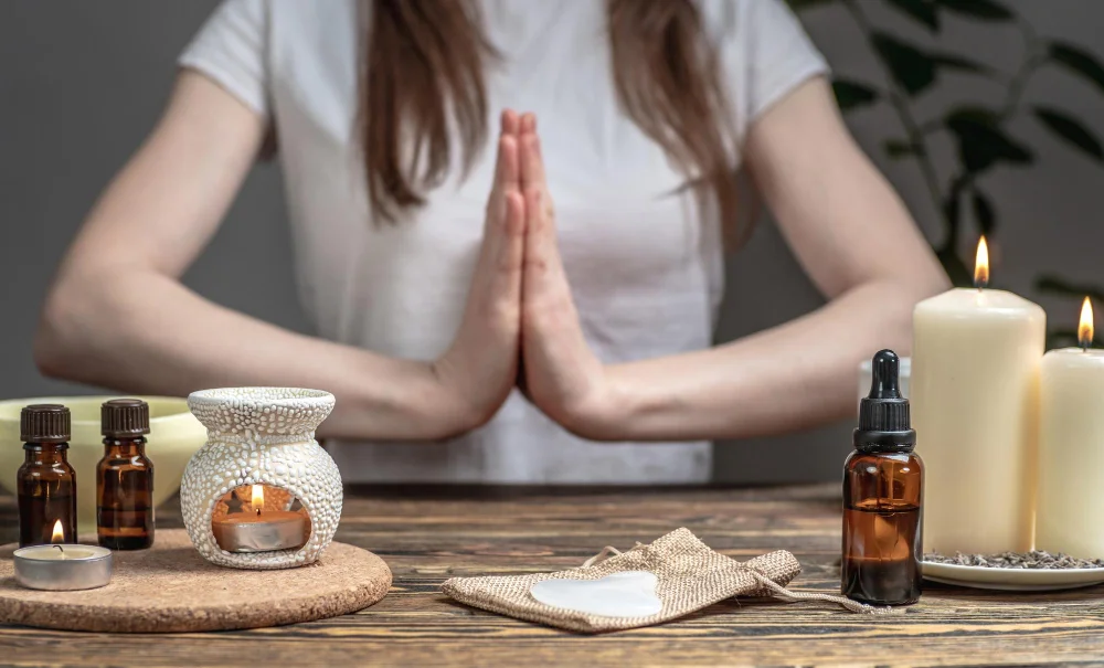 Meditation with essential oils