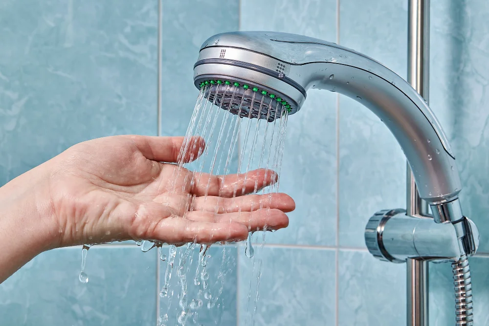 feeling the water in shower