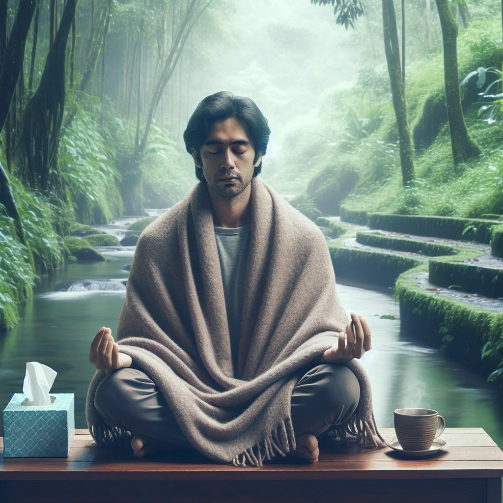 mindfulness practices to help alleviate cold symptoms