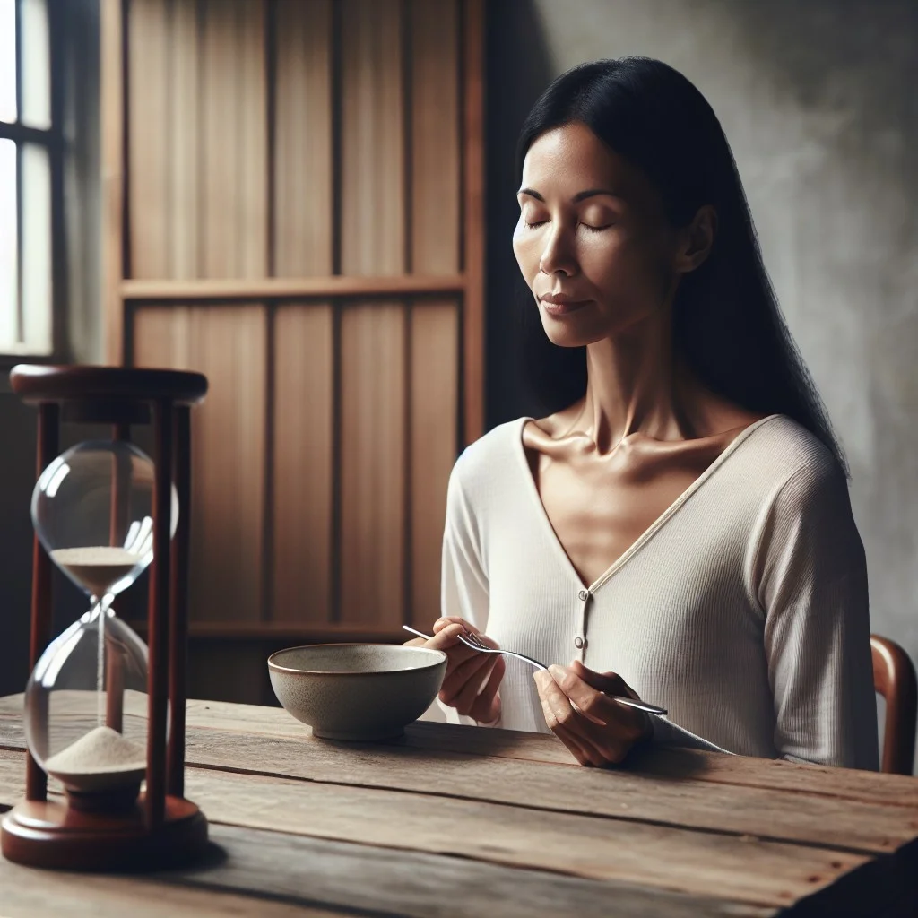 suitable time gap between eating and meditating